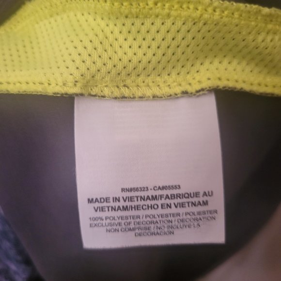 Nike DRI-FIT Long Sleeve Charcoal Gray & Neon Athletic Shirt Boys Large - Picture 4 of 9